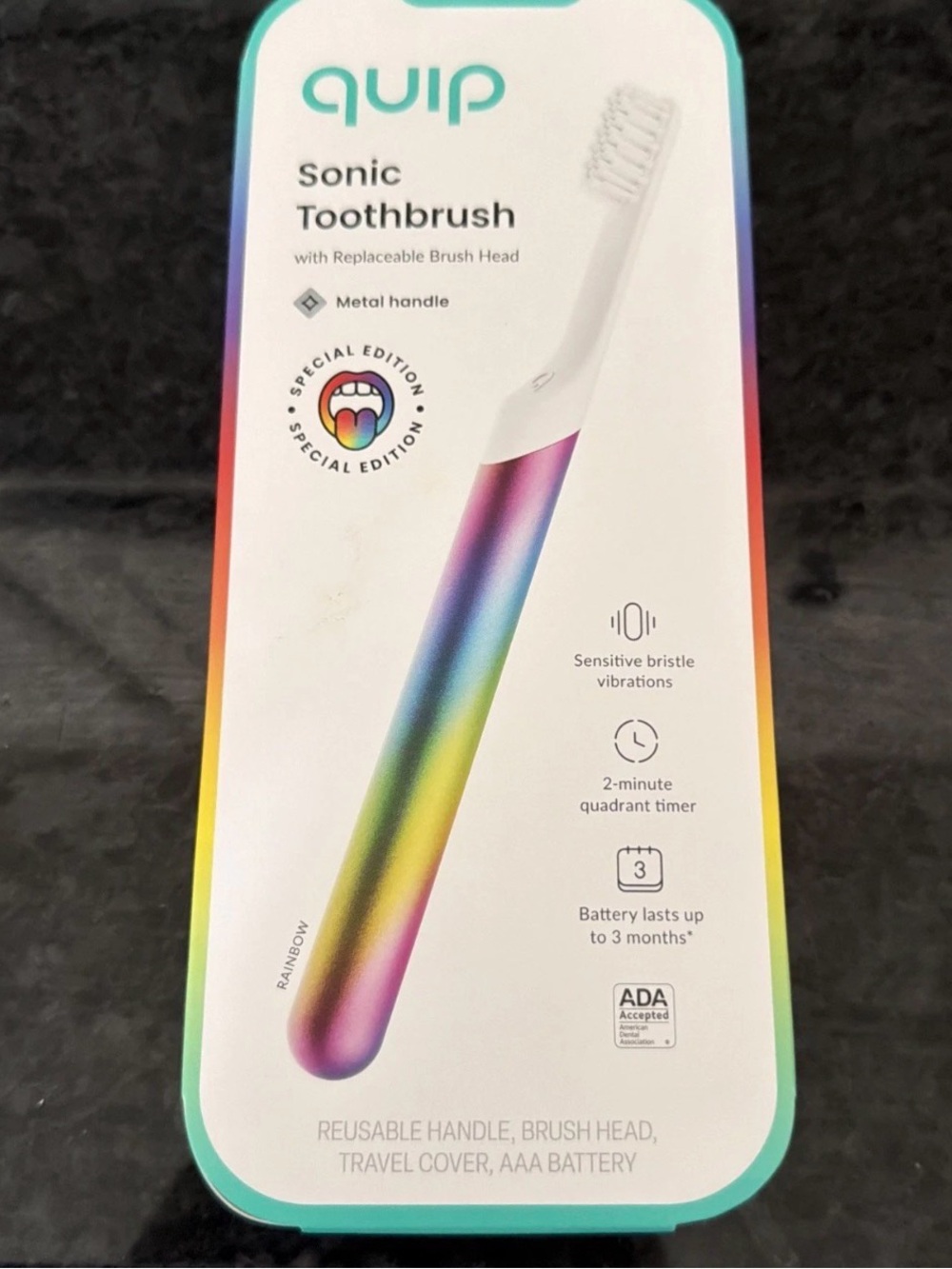 quip Special Edition Rainbow Sonic Toothbrush